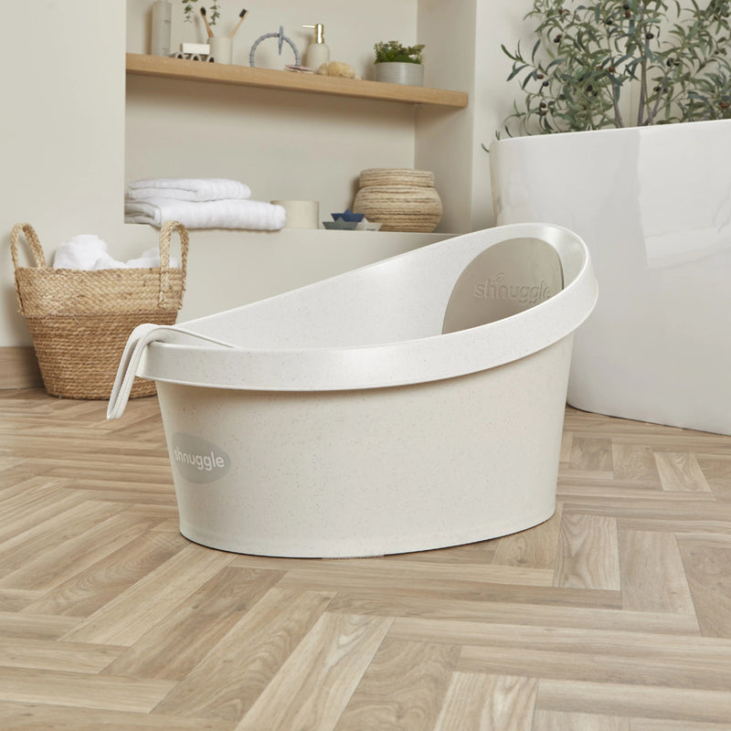 Shnuggle Toddler Baby Bath With Plug Eco Oatmeal