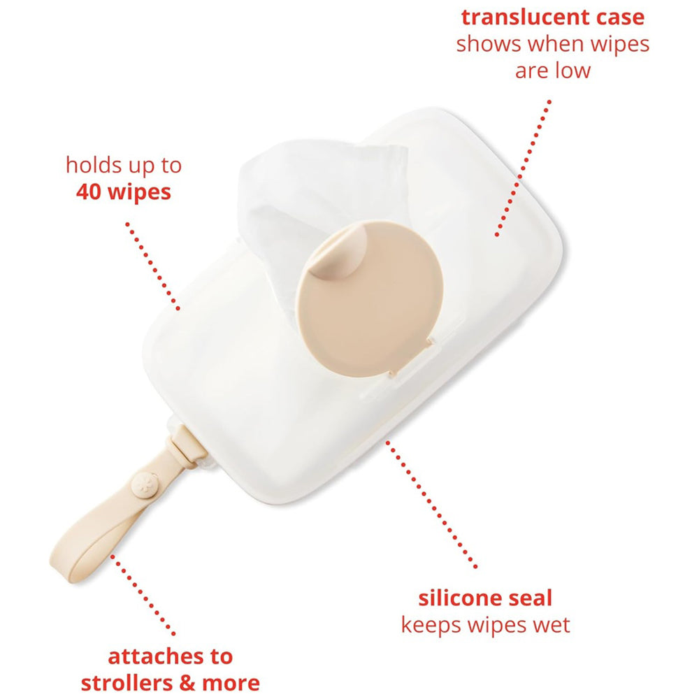 Skip Hop Grab & Go Snug Seal Wipes Case Oat