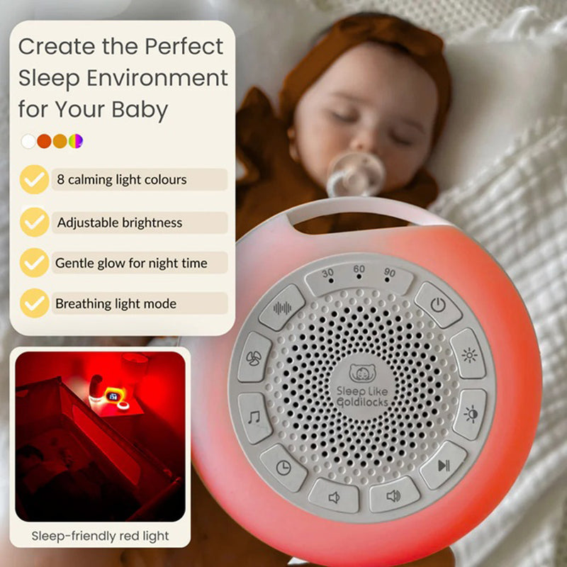 Sleep Like Goldilocks Sound Sleeper Portable White Noise and Night Light