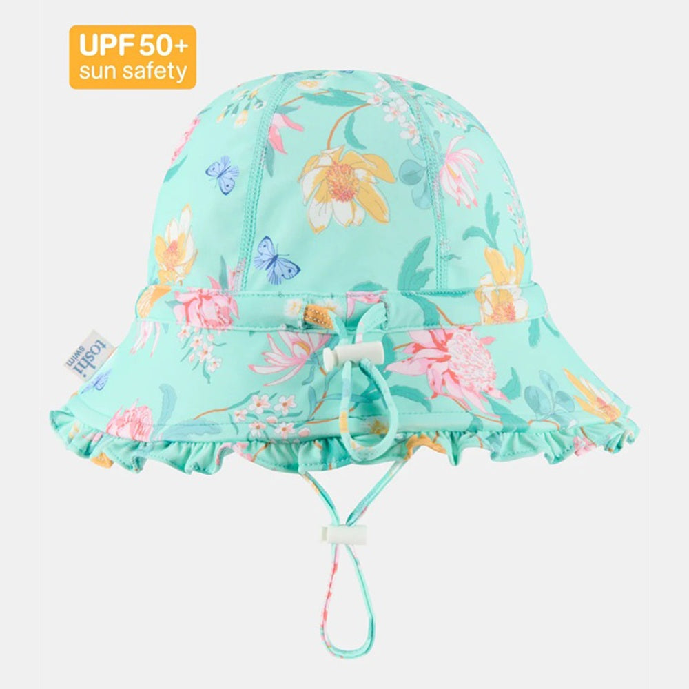 Toshi Swim Bell Hat Ripple Waratah Mint