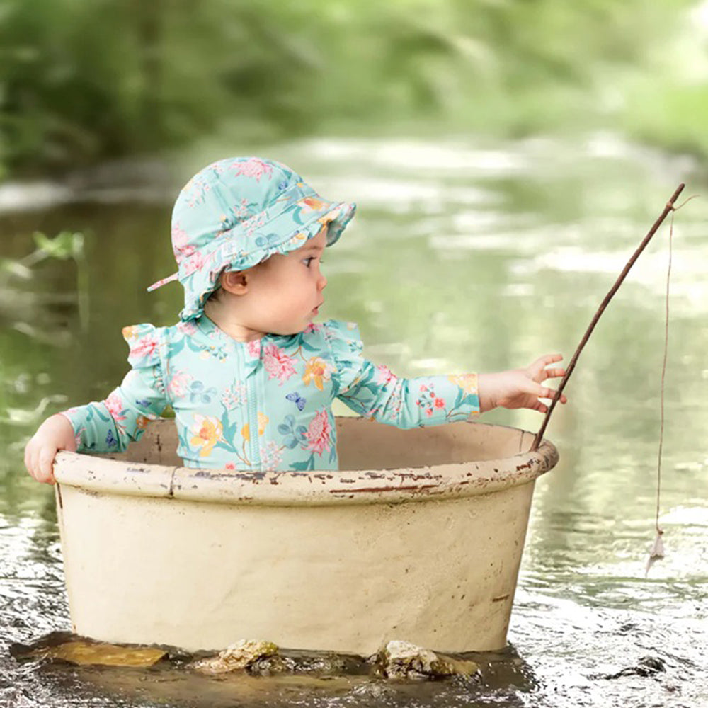 Toshi Swim Bell Hat Ripple Waratah Mint
