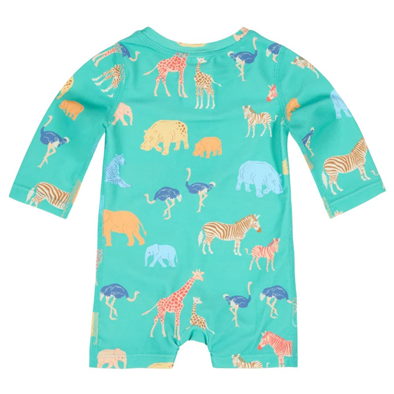 Toshi Swim Onesie L/S Splash Congo Seagrass