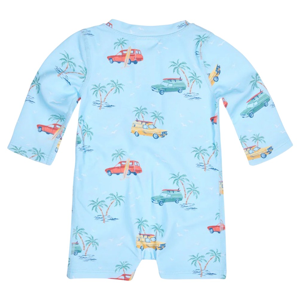 Toshi Swim Onesie L/S Splash Swell Seekers Sky