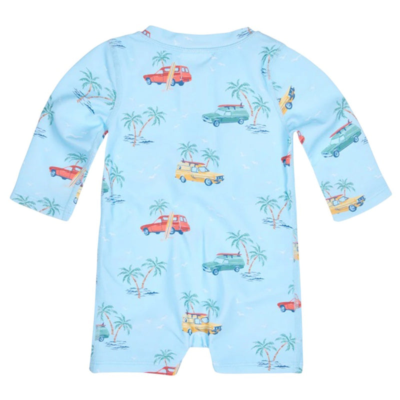 Toshi Swim Onesie L/S Splash Swell Seekers Sky