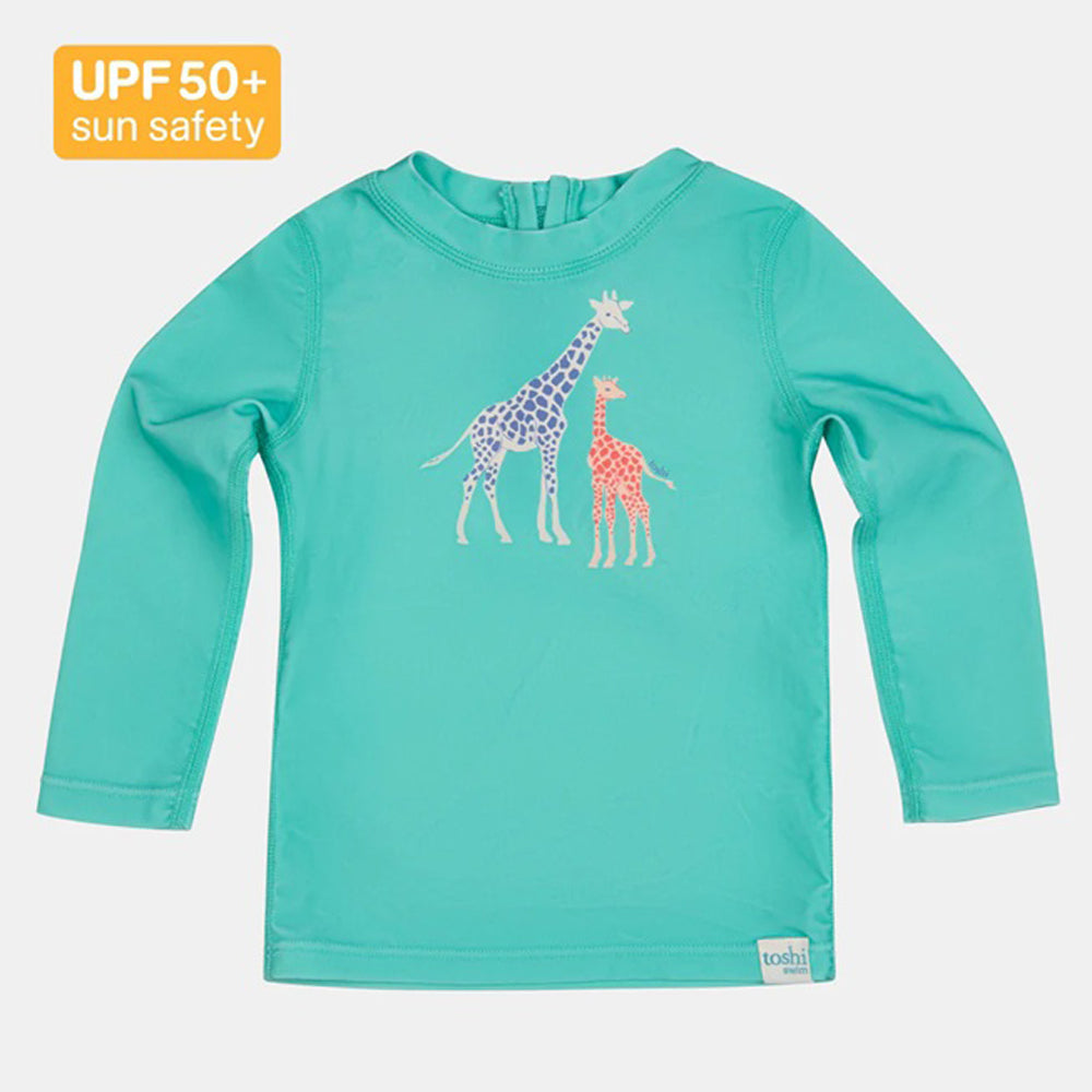 Toshi Swim Rashie L/S Splash Congo Seagrass