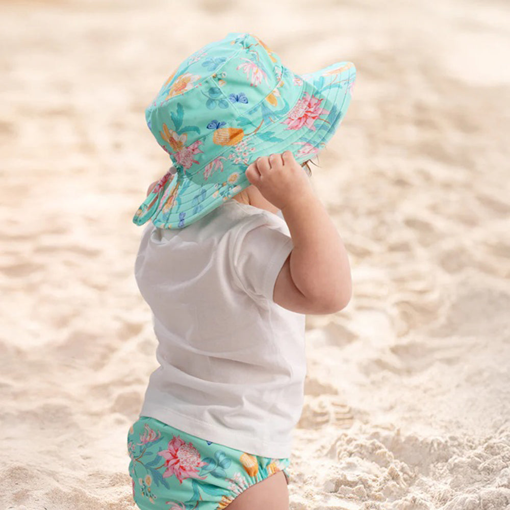 Toshi Swim Sunhat Paradise Waratah Mint