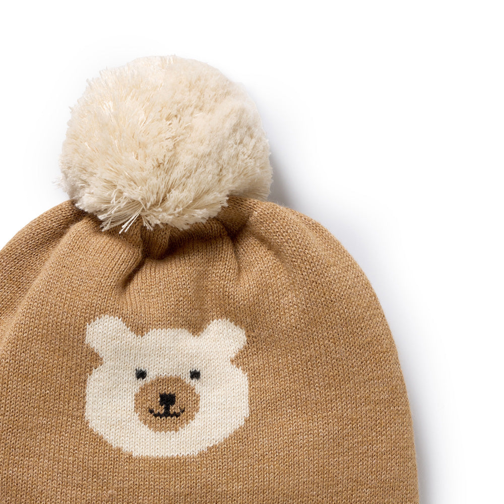 Wilson & Frenchy Beary Cute Organic Knitted Jacquard Hat