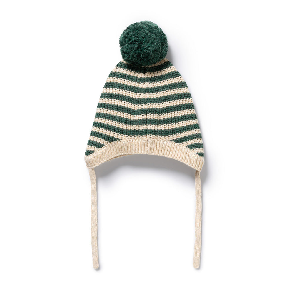 Wilson & Frenchy Clover Organic Knitted Stripe Bonnet