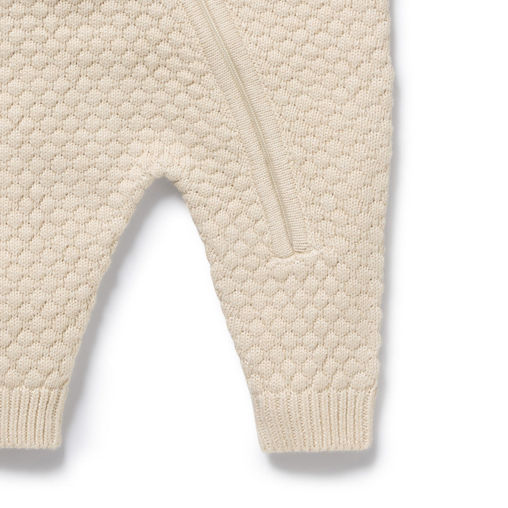 Wilson & Frenchy Cream Organic Knitted Bubble Growsuit