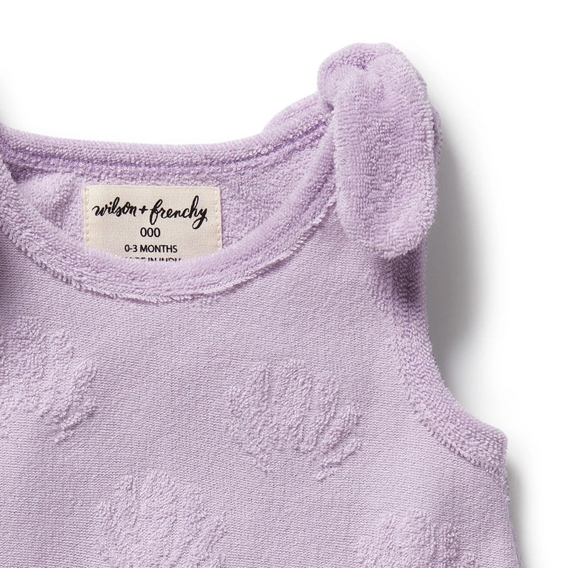 Wilson & Frenchy Lavender Shells Organic Terry Singlet