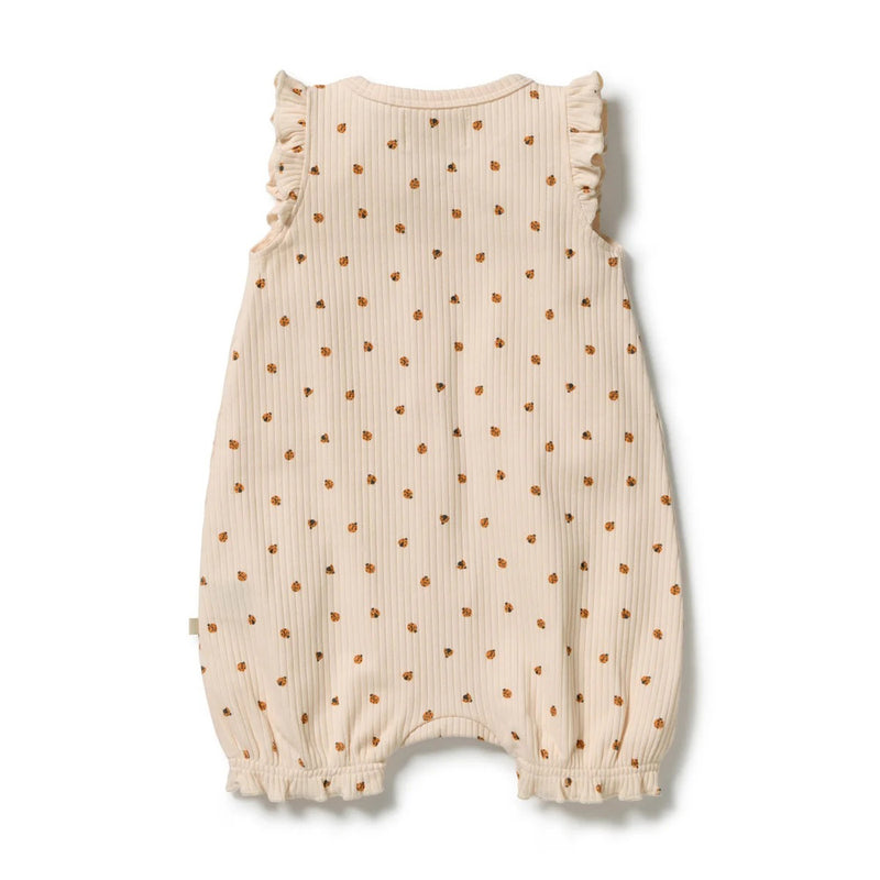 Wilson & Frenchy Little Lady Bugs Organic Ruffle Zipsuit