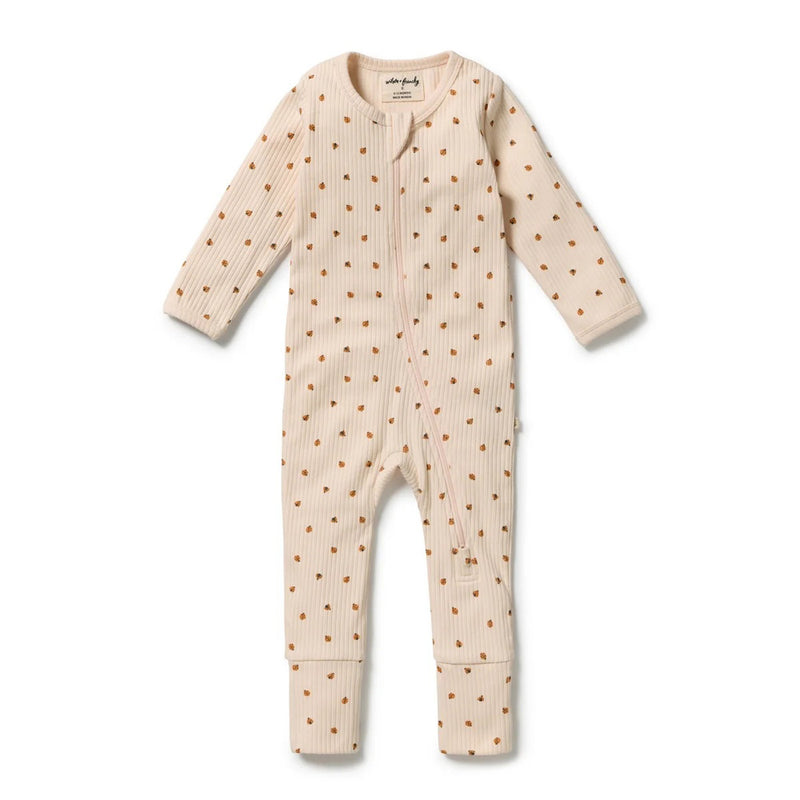 Wilson & Frenchy Little Lady Bugs Organic Zipsuit with Feet