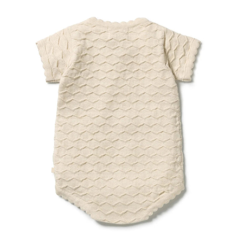 Wilson & Frenchy Milk Cloud Organic Knitted Chevron Bodysuit Whispering Willows