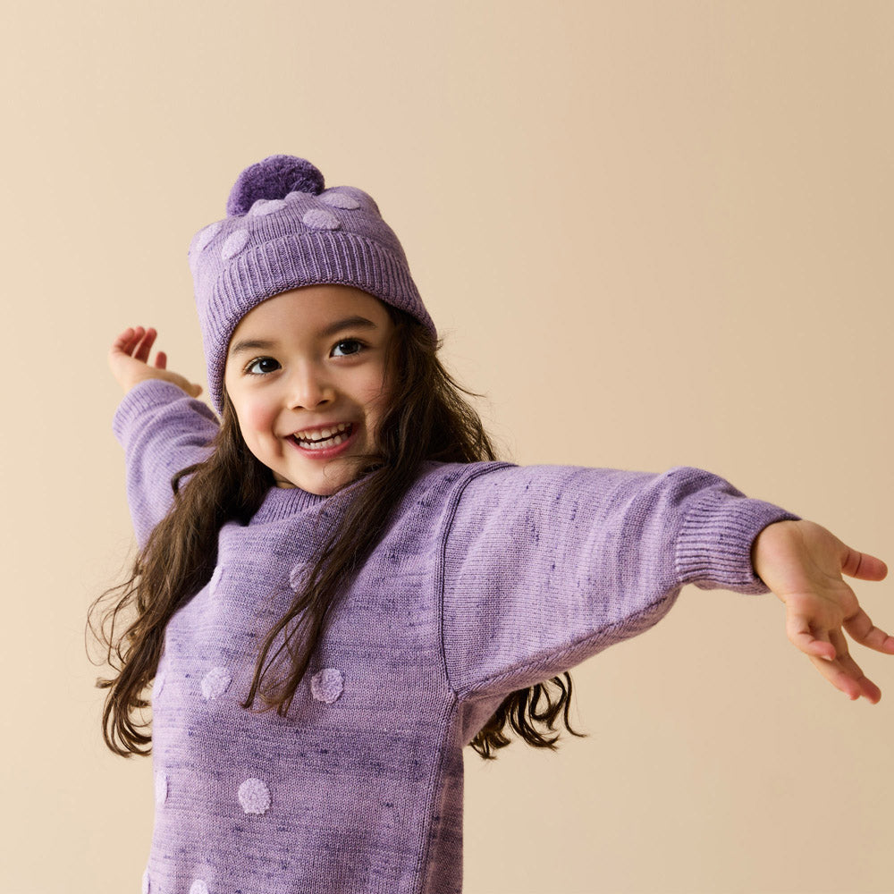 Wilson & Frenchy Mulberry Organic Knitted Bauble Jumper