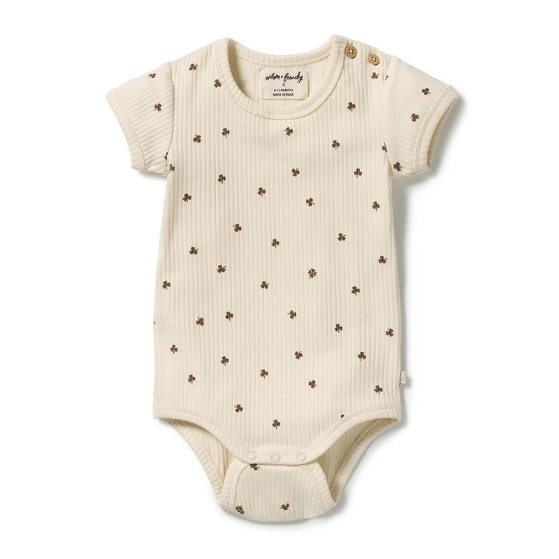 Wilson & Frenchy My Lucky Charm Organic Bodysuit Whispering Willows