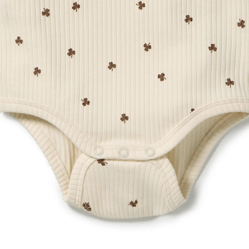 Wilson & Frenchy My Lucky Charm Organic Bodysuit Whispering Willows