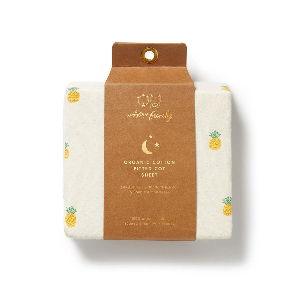 Wilson & Frenchy Piney Pals Organic Pointelle Cot Sheet