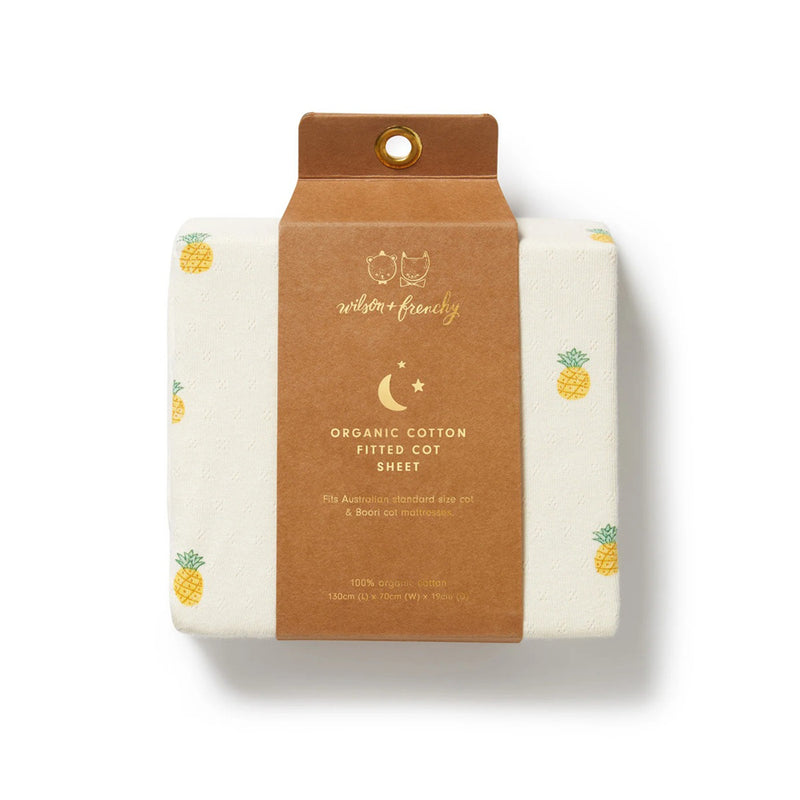 Wilson & Frenchy Piney Pals Organic Pointelle Cot Sheet