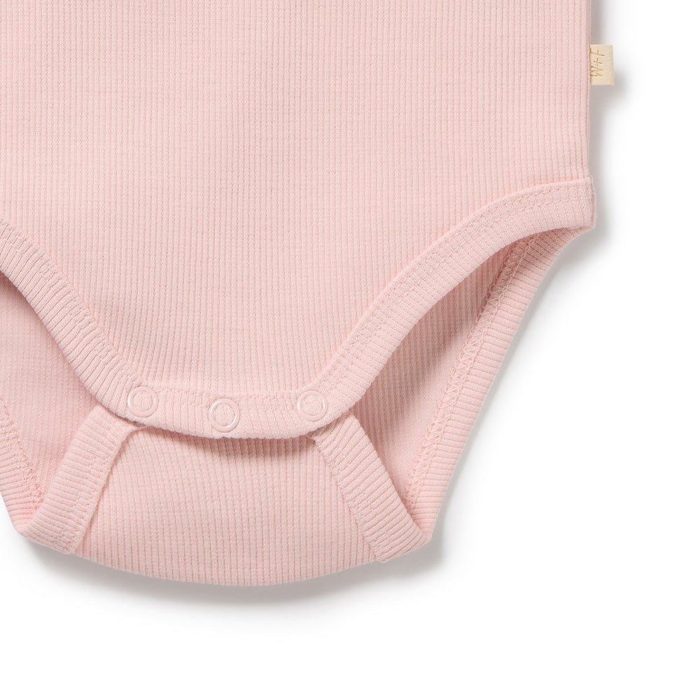 Wilson & Frenchy Strawberry Cream Organic Rib Long Sleeved Bodysuit