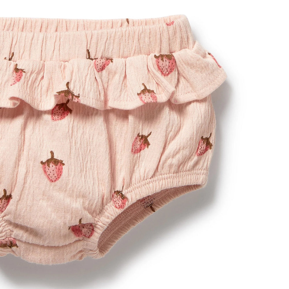 Wilson & Frenchy Strawberry Kisses Organic Ruffle Set