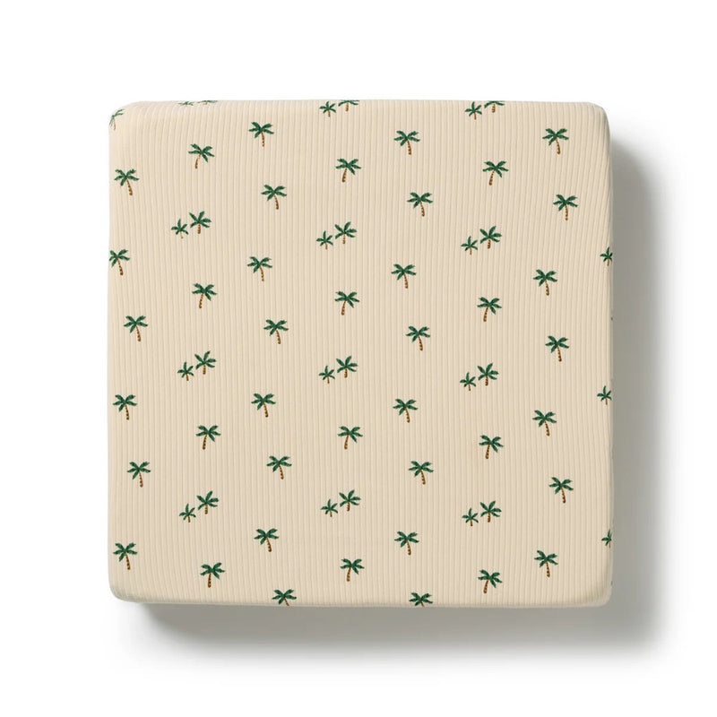 Wilson & Frenchy Tiny Palm Organic Cot Sheet Make Every Day Count
