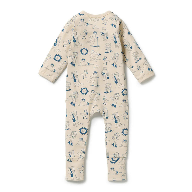 Wilson & Frenchy Tout est Magique Organic Zipsuit with Feet