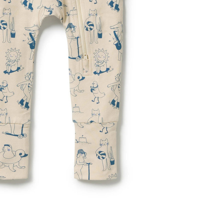 Wilson & Frenchy Tout est Magique Organic Zipsuit with Feet