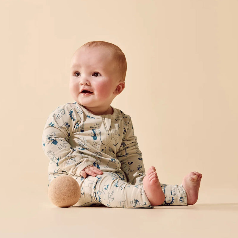 Wilson & Frenchy Tout est Magique Organic Zipsuit with Feet