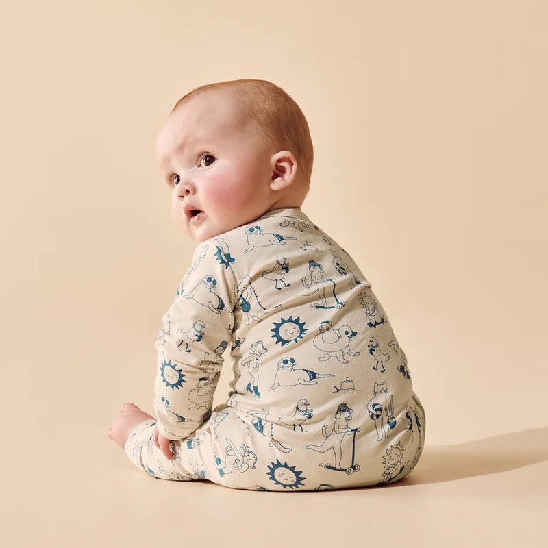 Wilson & Frenchy Tout est Magique Organic Zipsuit with Feet