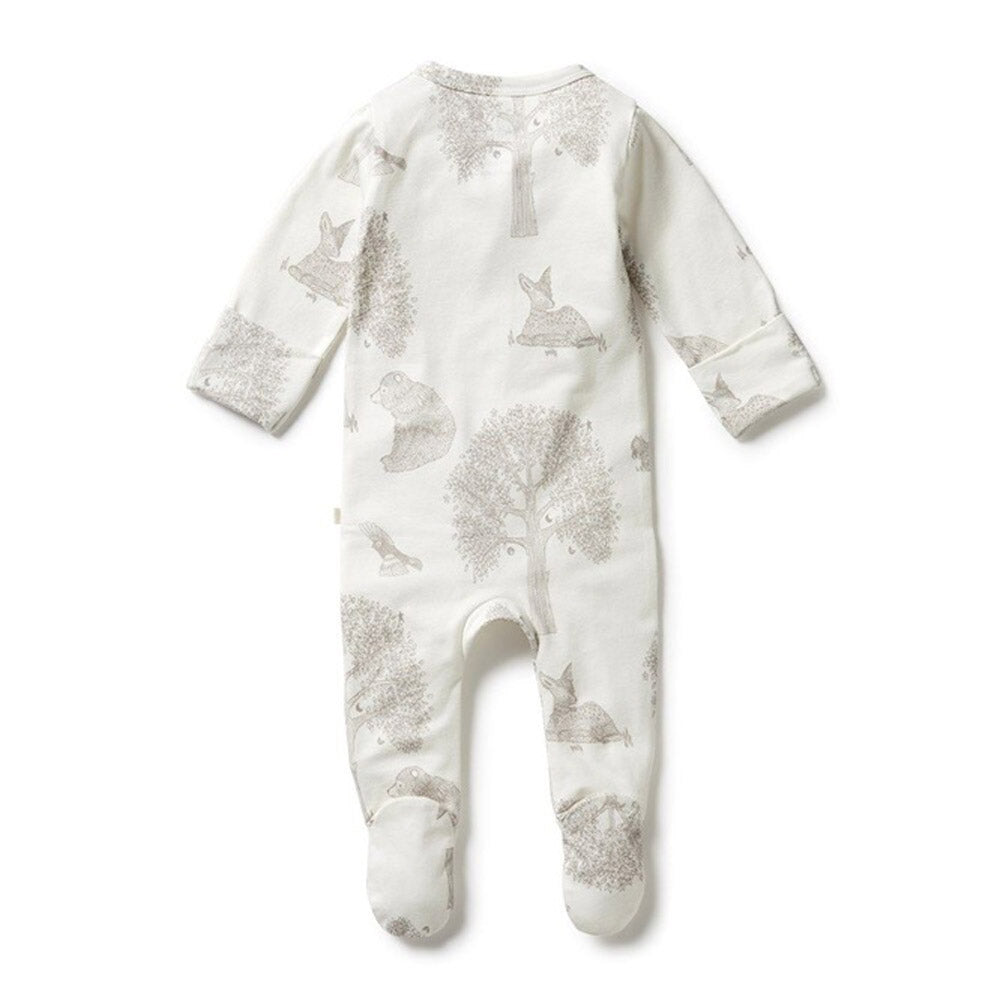 Wilson & Frenchy Welcome to the World Organic Zipsuit with Feet