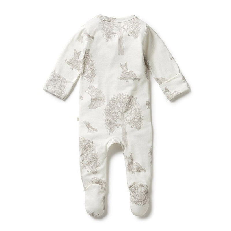 Wilson & Frenchy Welcome to the World Organic Zipsuit with Feet
