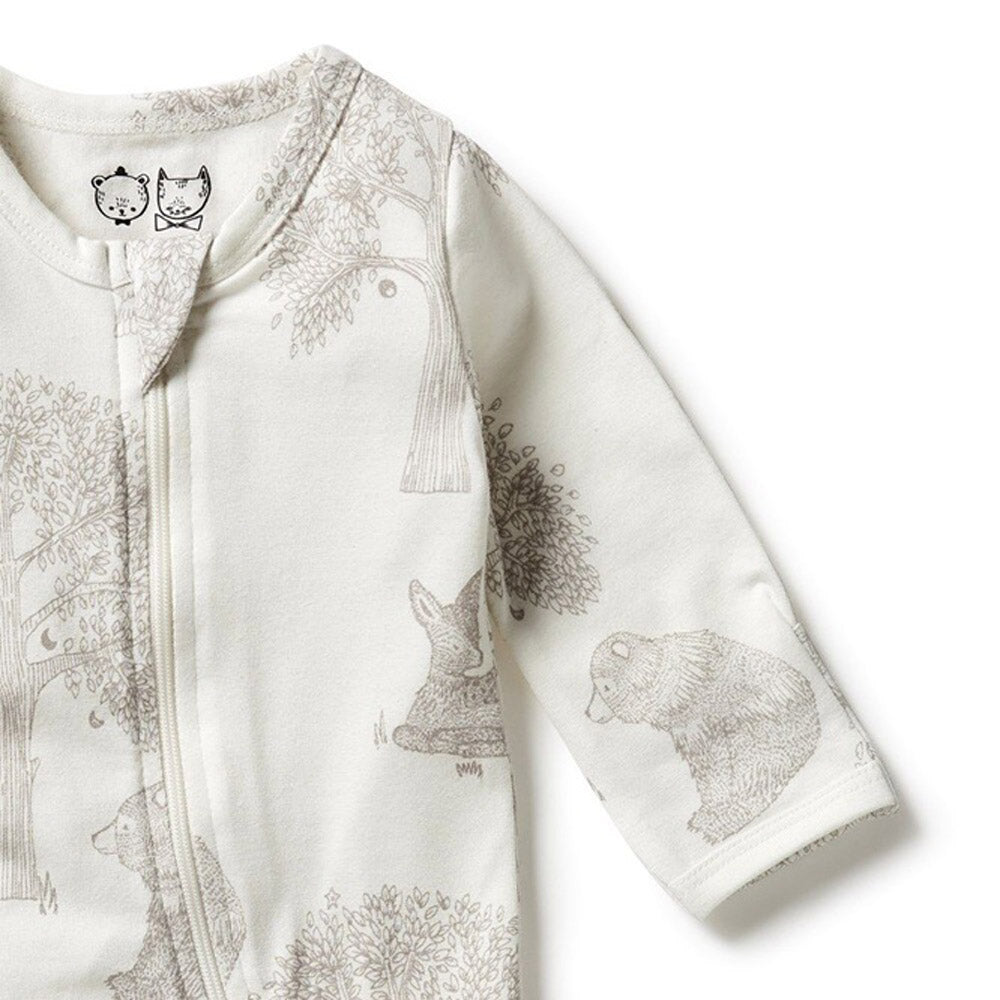 Wilson & Frenchy Welcome to the World Organic Zipsuit with Feet