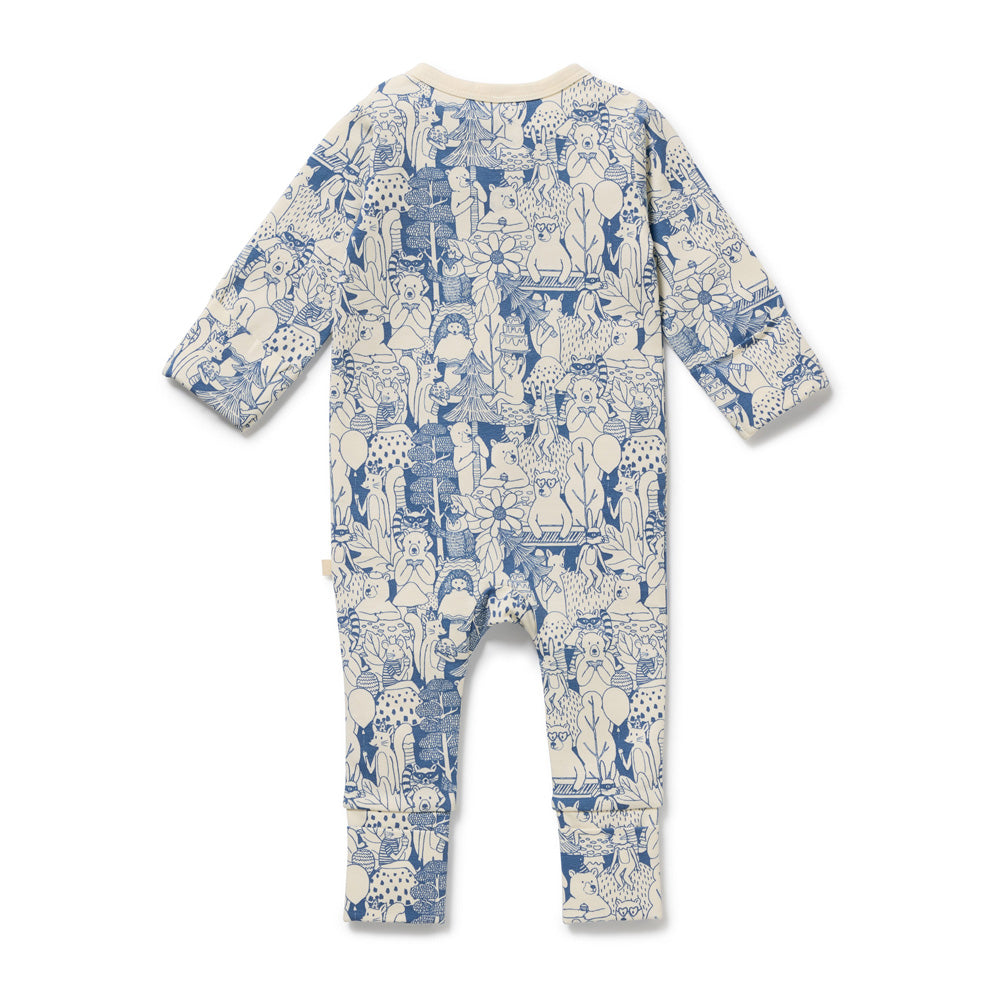 Wilson & Frenchy Woodland Adventures Organic Zipsuit with Feet
