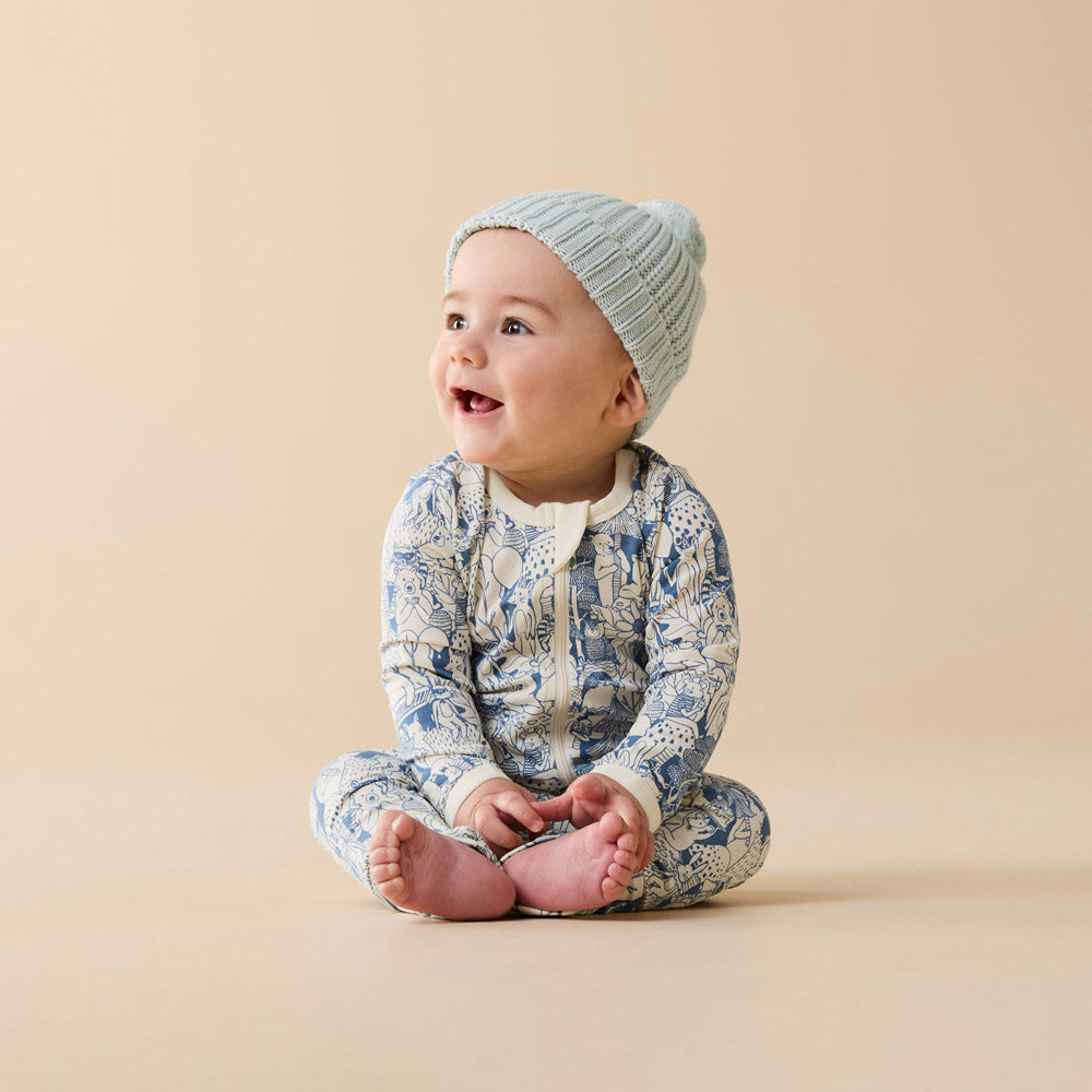 Wilson & Frenchy Woodland Adventures Organic Zipsuit with Feet