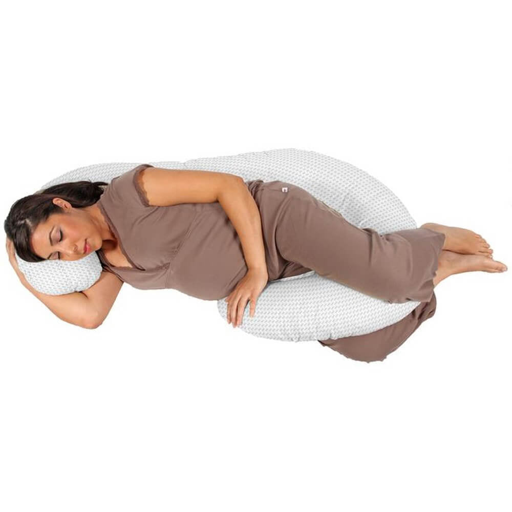 Baby Studio Body Pillow With Grey Chevron Pillowcase