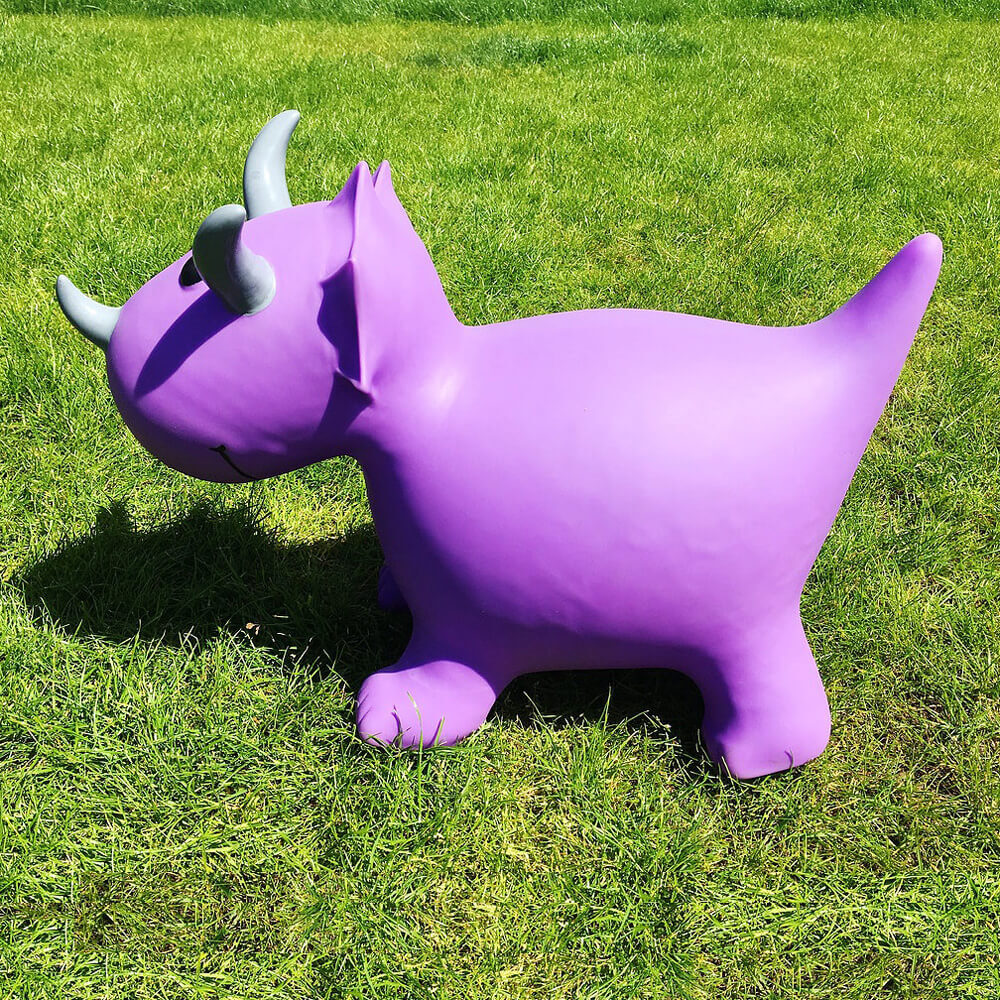 Happy Hopperz Purple Triceratops