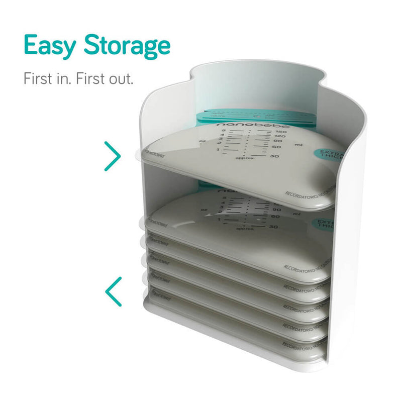 Nanobebe Breastmilk Organiser & Storage Bags 25 Pack