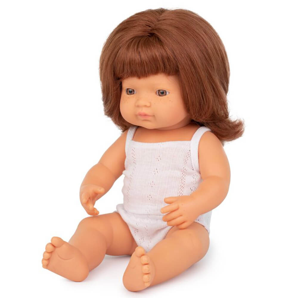 Miniland Red Hair Caucasian Baby Doll 38cm