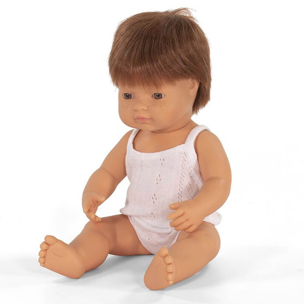 Miniland Red Hair Caucasian Baby Doll 38cm