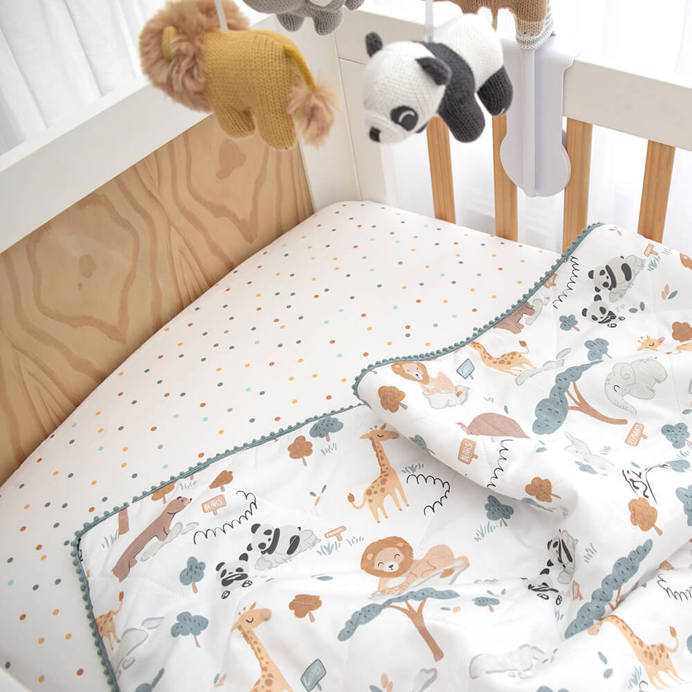 Lolli Living Day At The Zoo Cot Comforter