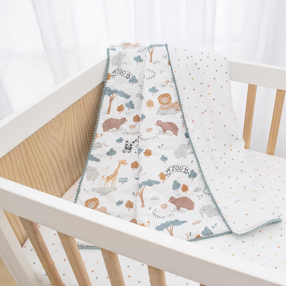Lolli Living Day At The Zoo Cot Comforter