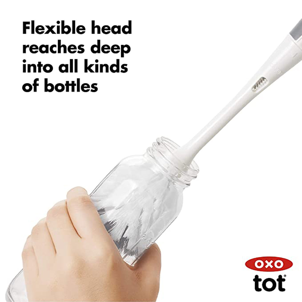 OXO Tot Bottle Brush with Detail Cleaner & Stand