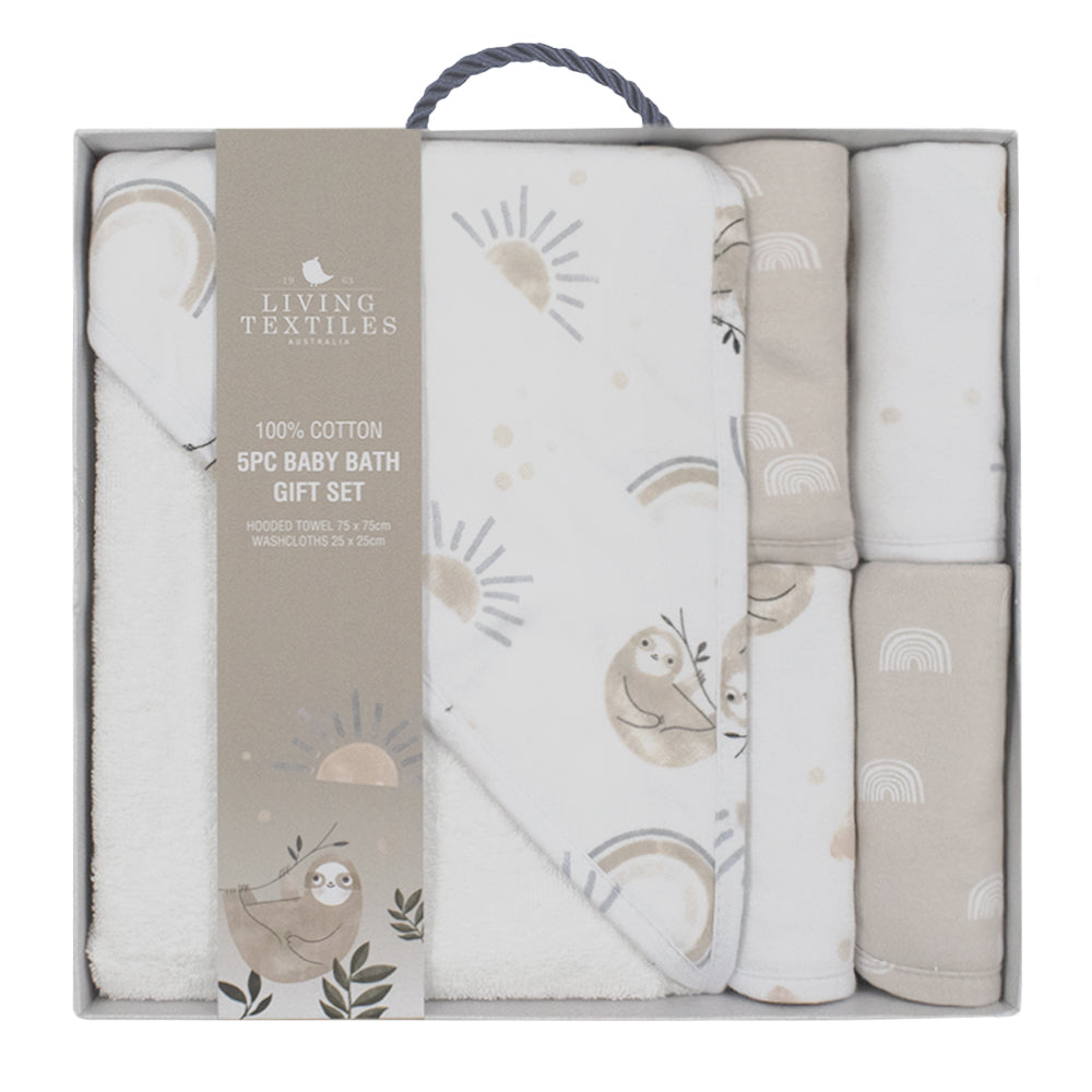Living Textiles Bath Gift Set Happy Sloth