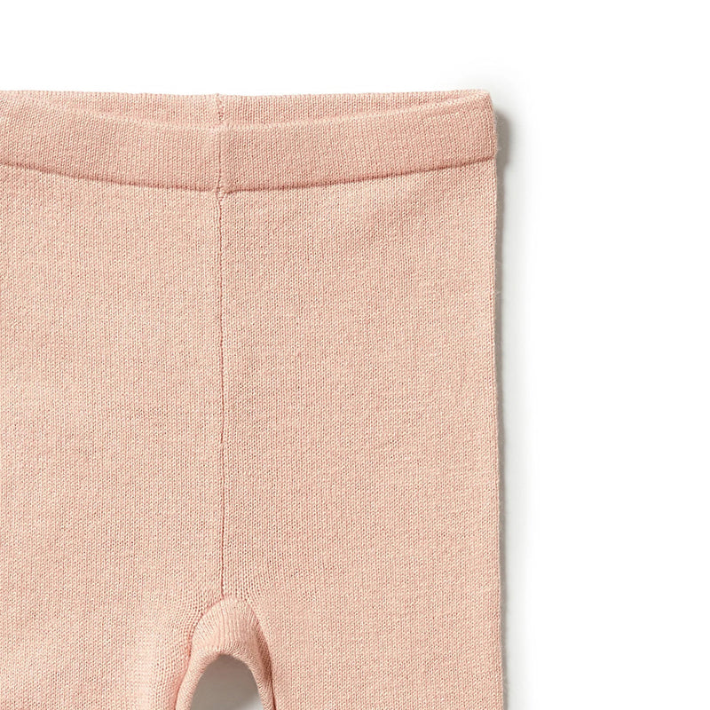 Wilson & Frenchy Knitted Legging with Feet Rose