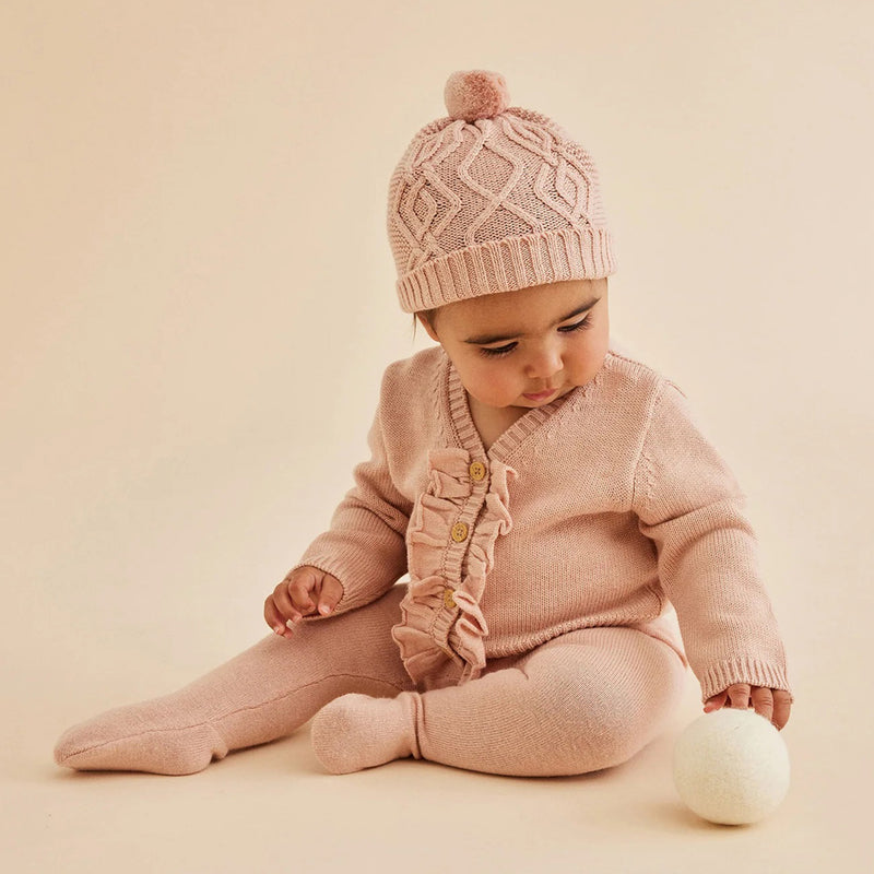 Wilson & Frenchy Knitted Legging with Feet Rose