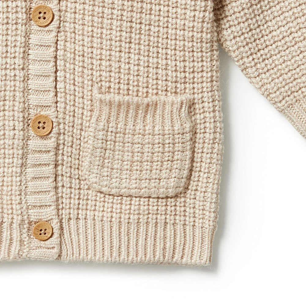 Wilson & Frenchy Knitted Button Cardigan Oatmeal Melange